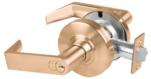 Picture of Schlage ALX80R RHO Grade 2 Storeroom Cylindrical Lock with Field Selectable Vandlgard, Rhodes Lever, FSIC Core
