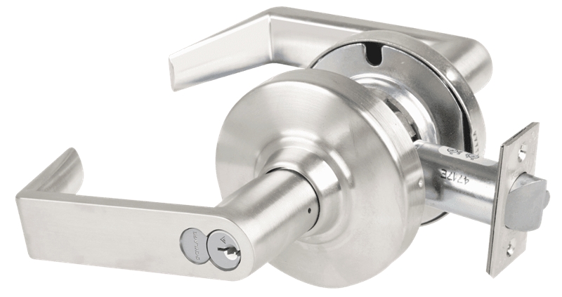 Picture of Schlage ALX80R RHO Grade 2 Storeroom Cylindrical Lock with Field Selectable Vandlgard, Rhodes Lever, FSIC Core