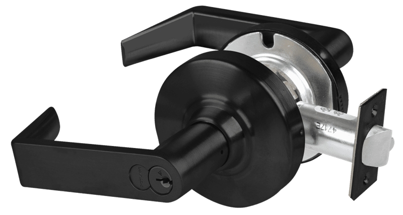 Picture of Schlage ALX80R RHO Grade 2 Storeroom Cylindrical Lock with Field Selectable Vandlgard, Rhodes Lever, FSIC Core