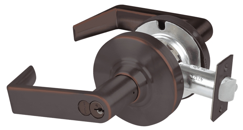 Picture of Schlage ALX80R RHO Grade 2 Storeroom Cylindrical Lock with Field Selectable Vandlgard, Rhodes Lever, FSIC Core