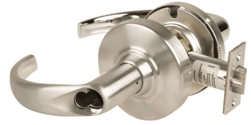Picture of Schlage ALX53B SPA Grade 2 Entrance Cylindrical Lock with Field Selectable Vandlgard, Sparta Lever, SFIC Less Core