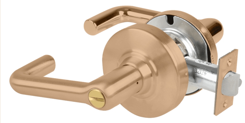 Picture of Schlage ALX40 TLR Grade 2 Privacy Cylindrical Lock with Field Selectable Vandlgard, Tubular Lever, Non-Keyed