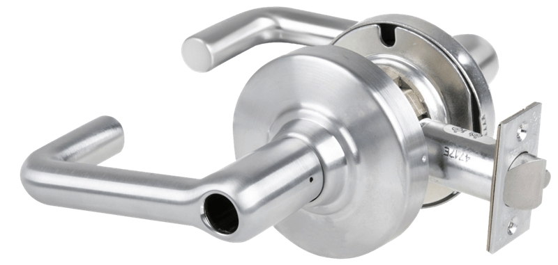 Picture of Schlage ALX53L TLR Grade 2 Entrance Cylindrical Lock with Field Selectable Vandlgard, Tubular Lever, Conventional Less Cylinder
