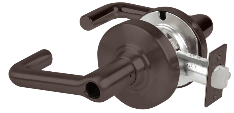 Picture of Schlage ALX53L TLR Grade 2 Entrance Cylindrical Lock with Field Selectable Vandlgard, Tubular Lever, Conventional Less Cylinder