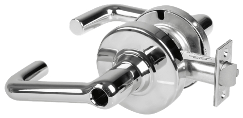 Picture of Schlage ALX53L TLR Grade 2 Entrance Cylindrical Lock with Field Selectable Vandlgard, Tubular Lever, Conventional Less Cylinder