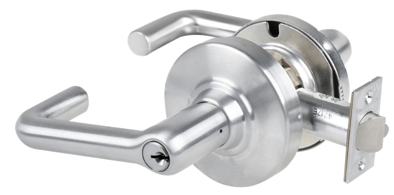 Picture of Schlage ALX53P TLR Grade 2 Entrance Cylindrical Lock with Field Selectable Vandlgard, Tubular Lever, Conventional Cylinder, Keyed 5