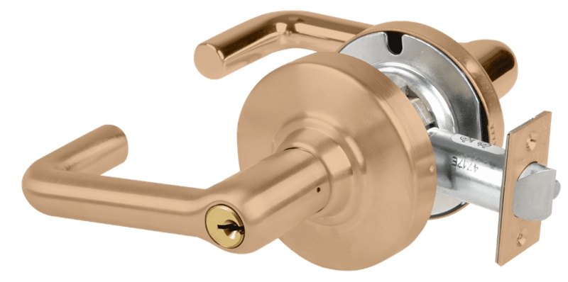 Picture of Schlage ALX70P TLR Grade 2 Classroom Cylindrical Lock with Field Selectable Vandlgard, Tubular Lever, Conventional Cylinder, Keyed 5