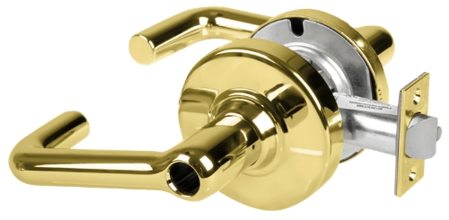 Picture of Schlage ALX80L TLR Grade 2 Storeroom Cylindrical Lock with Field Selectable Vandlgard, Tubular Lever, Conventional Less Cylinder