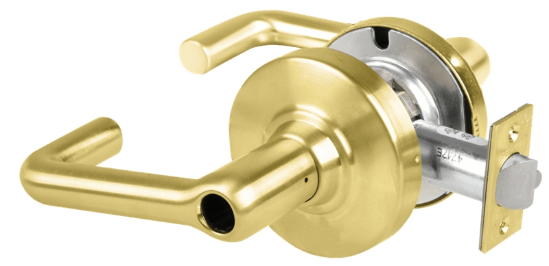 Picture of Schlage ALX80L TLR Grade 2 Storeroom Cylindrical Lock with Field Selectable Vandlgard, Tubular Lever, Conventional Less Cylinder