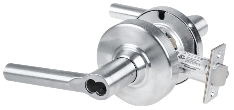 Picture of Schlage ALX50J BRW Grade 2 Office Cylindrical Lock with Field Selectable Vandlgard, Broadway Lever, FSIC Less Core
