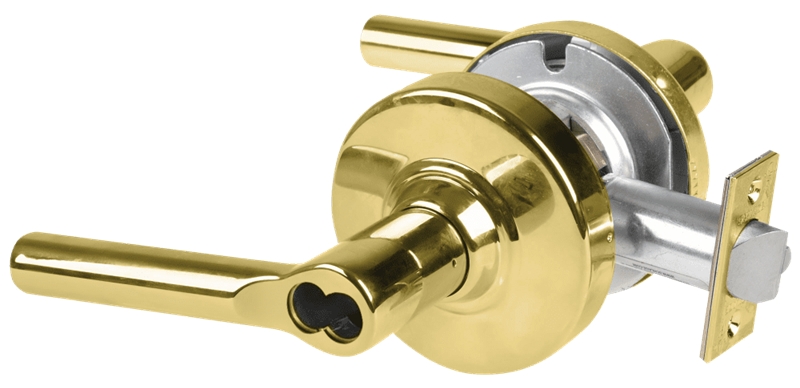 Picture of Schlage ALX50J BRW Grade 2 Office Cylindrical Lock with Field Selectable Vandlgard, Broadway Lever, FSIC Less Core