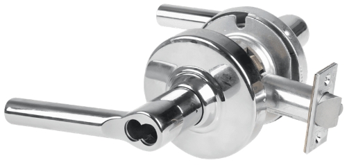 Picture of Schlage ALX50J BRW Grade 2 Office Cylindrical Lock with Field Selectable Vandlgard, Broadway Lever, FSIC Less Core