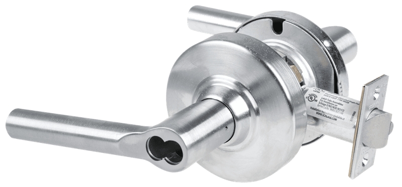 Picture of Schlage ALX50J BRW Grade 2 Office Cylindrical Lock with Field Selectable Vandlgard, Broadway Lever, FSIC Less Core