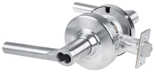 Picture of Schlage ALX50J BRW Grade 2 Office Cylindrical Lock with Field Selectable Vandlgard, Broadway Lever, FSIC Less Core