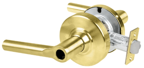 Picture of Schlage ALX50L BRW Grade 2 Office Cylindrical Lock with Field Selectable Vandlgard, Broadway Lever, Conventional Less Cylinder