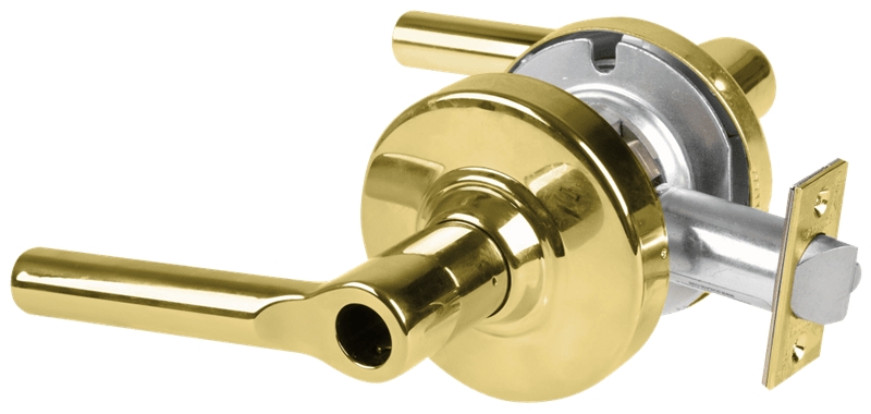 Picture of Schlage ALX50L BRW Grade 2 Office Cylindrical Lock with Field Selectable Vandlgard, Broadway Lever, Conventional Less Cylinder
