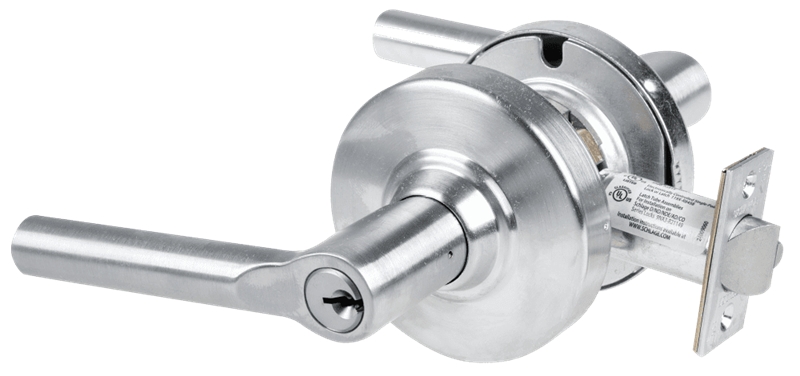 Picture of Schlage ALX50P BRW Grade 2 Office Cylindrical Lock with Field Selectable Vandlgard, Broadway Lever, Conventional Cylinder - Keyed 5