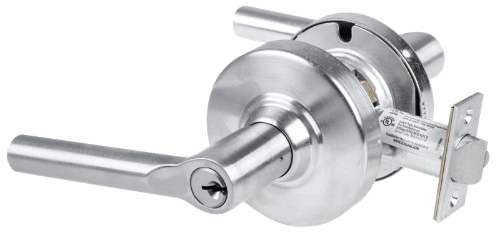 Picture of Schlage ALX50P BRW Grade 2 Office Cylindrical Lock with Field Selectable Vandlgard, Broadway Lever, Conventional Cylinder - Keyed 5