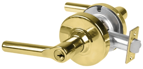 Picture of Schlage ALX53P BRW Grade 2 Entrance Cylindrical Lock with Field Selectable Vandlgard, Broadway Lever, Conventional Cylinder, keyed 5