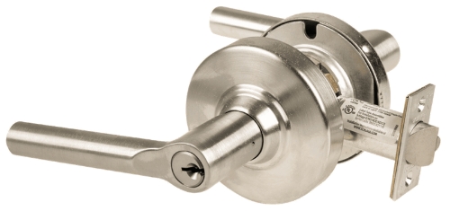 Picture of Schlage ALX53P BRW Grade 2 Entrance Cylindrical Lock with Field Selectable Vandlgard, Broadway Lever, Conventional Cylinder, keyed 5