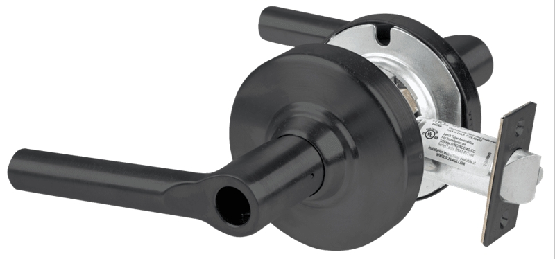Picture of Schlage ALX70L BRW Grade 2 Classroom Cylindrical Lock with Field Selectable Vandlgard, Broadway Lever, Conventional Less Cylinder