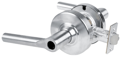 Picture of Schlage ALX70L BRW Grade 2 Classroom Cylindrical Lock with Field Selectable Vandlgard, Broadway Lever, Conventional Less Cylinder