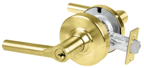 Picture of Schlage ALX70P BRW Grade 2 Classroom Cylindrical Lock with Field Selectable Vandlgard, Broadway Lever, Conventional Cylinder, - Keyed 5