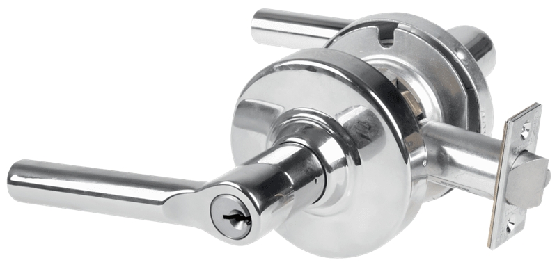 Picture of Schlage ALX80P BRW Grade 2 Storeroom Cylindrical Lock with Field Selectable Vandlgard, Broadway Lever, Conventional Cylinder, Keyed 5