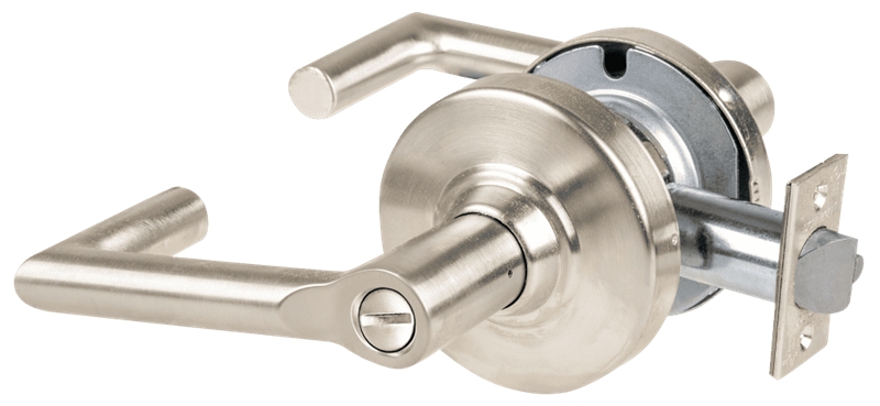 Picture of Schlage ALX40 BRK Grade 2 Privacy Cylindrical Lock with Field Selectable Vandlgard, Boardwalk Lever