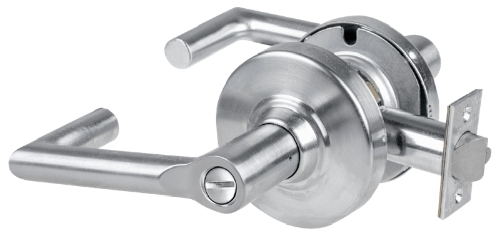 Picture of Schlage ALX40 BRK Grade 2 Privacy Cylindrical Lock with Field Selectable Vandlgard, Boardwalk Lever