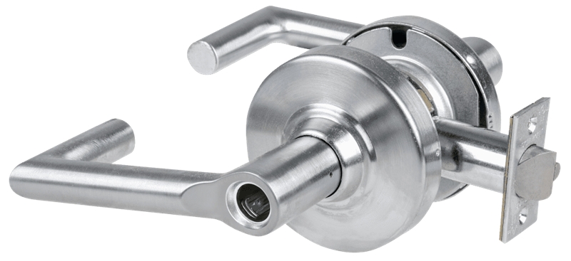 Picture of Schlage ALX50L BRK Grade 2 Office Cylindrical Lock with Field Selectable Vandlgard, Boardwalk Lever, Conventional Less Cylinder