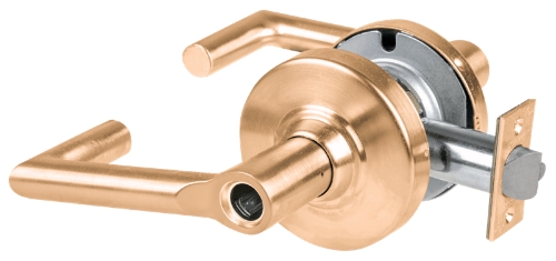 Picture of Schlage ALX50L BRK Grade 2 Office Cylindrical Lock with Field Selectable Vandlgard, Boardwalk Lever, Conventional Less Cylinder