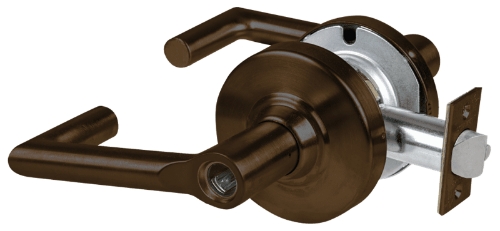 Picture of Schlage ALX50L BRK Grade 2 Office Cylindrical Lock with Field Selectable Vandlgard, Boardwalk Lever, Conventional Less Cylinder
