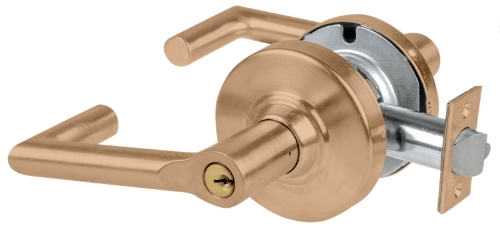 Picture of Schlage ALX50P BRK Grade 2 Office Cylindrical Lock with Field Selectable Vandlgard, Boardwalk Lever, Conventional Cylinder - Keyed 5