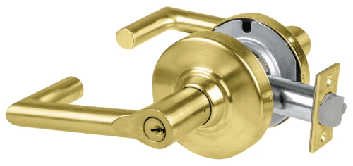 Picture of Schlage ALX50P BRK Grade 2 Office Cylindrical Lock with Field Selectable Vandlgard, Boardwalk Lever, Conventional Cylinder - Keyed 5