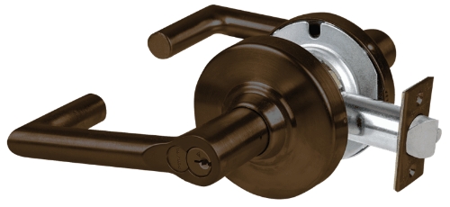 Picture of Schlage ALX50R BRK Grade 2 Office Cylindrical Lock with Field Selectable Vandlgard, Boardwalk Lever, FSIC Core