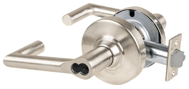 Picture of Schlage ALX53B BRK Grade 2 Entrance Cylindrical Lock with Field Selectable Vandlgard, Boardwalk Lever, SFIC Less Core