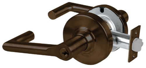 Picture of Schlage ALX53P BRK Grade 2 Entrance Cylindrical Lock with Field Selectable Vandlgard, Boardwalk Lever, Conventional Cylinder - Keyed 5