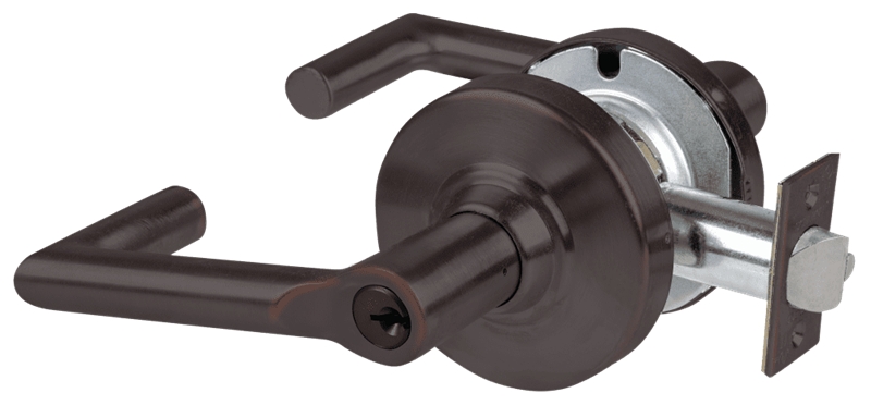 Picture of Schlage ALX53P BRK Grade 2 Entrance Cylindrical Lock with Field Selectable Vandlgard, Boardwalk Lever, Conventional Cylinder - Keyed 5