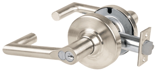 Picture of Schlage ALX53R BRK Grade 2 Entrance Cylindrical Lock with Field Selectable Vandlgard, Boardwalk Lever, FSIC Core