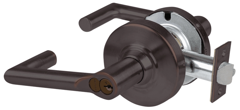 Picture of Schlage ALX53R BRK Grade 2 Entrance Cylindrical Lock with Field Selectable Vandlgard, Boardwalk Lever, FSIC Core