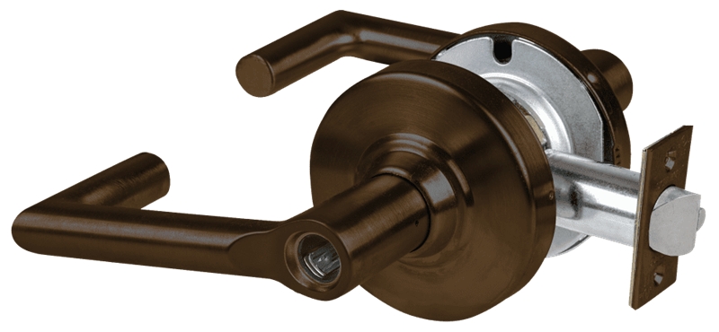 Picture of Schlage ALX80L BRK Grade 2 Storeroom Cylindrical Lock with Field Selectable Vandlgard, Boardwalk Lever, Conventional Less Cylinder
