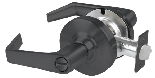 Picture of Schlage ALX40 SAT Grade 2 Privacy Cylindrical Lock with Field Selectable Vandlgard, Saturn Lever