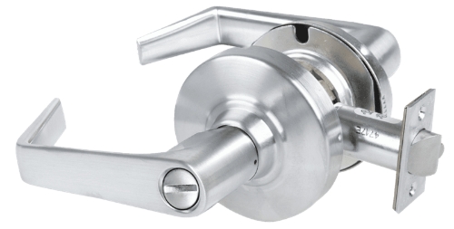 Picture of Schlage ALX40 SAT Grade 2 Privacy Cylindrical Lock with Field Selectable Vandlgard, Saturn Lever