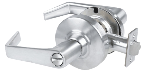 Picture of Schlage ALX44 SAT Grade 2 Hospital Privacy Cylindrical Lock with Field Selectable Vandlgard, Saturn Lever