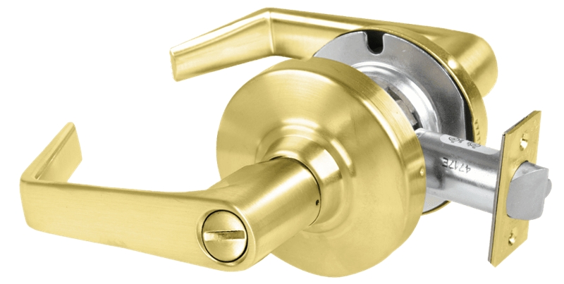 Picture of Schlage ALX44 SAT Grade 2 Hospital Privacy Cylindrical Lock with Field Selectable Vandlgard, Saturn Lever