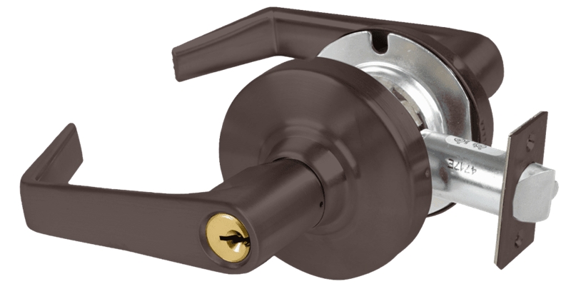 Picture of Schlage ALX50P SAT Grade 2 Office Cylindrical Lock with Field Selectable Vandlgard, Saturn Lever, Conventional Cylinder, Keyed 5