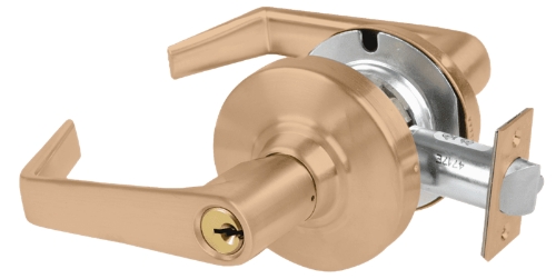 Picture of Schlage ALX50P SAT Grade 2 Office Cylindrical Lock with Field Selectable Vandlgard, Saturn Lever, Conventional Cylinder, Keyed 5