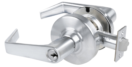 Picture of Schlage ALX50P SAT Grade 2 Office Cylindrical Lock with Field Selectable Vandlgard, Saturn Lever, Conventional Cylinder, Keyed 5
