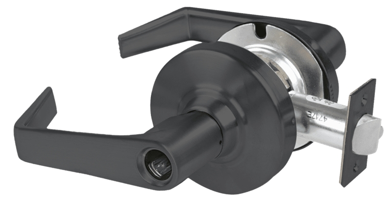 Picture of Schlage ALX53L SAT Grade 2 Entrance Cylindrical Lock with Field Selectable Vandlgard, Saturn Lever, Conventional Less Cylinder